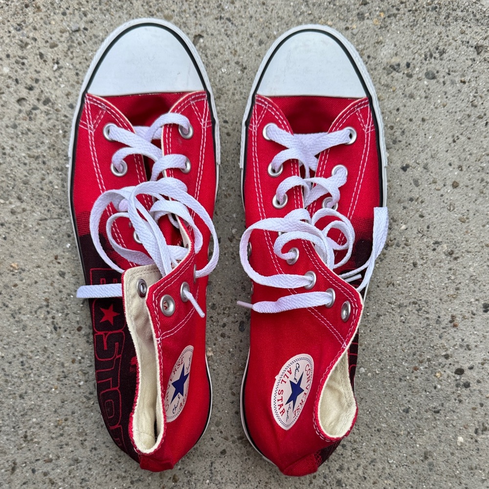 Converse Kids Red and White Sneakers